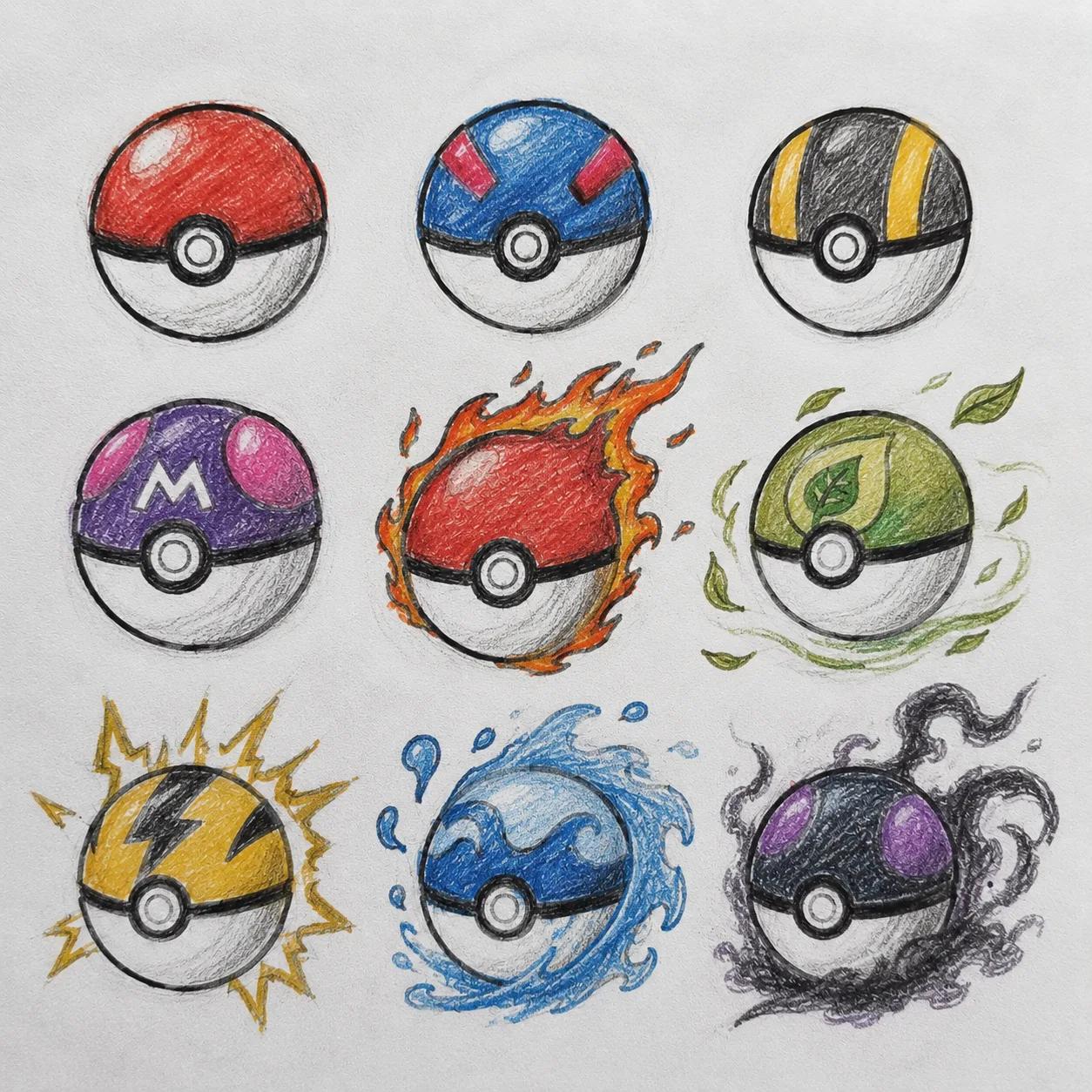Colección de pokéballs